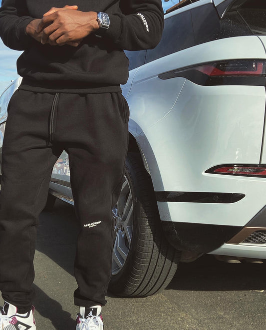 Men's Black Heavyweight Oversized Tracksuit - 420GSM