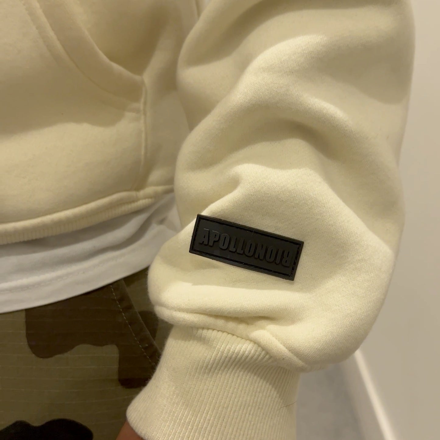 Oversized Beige Hoodie