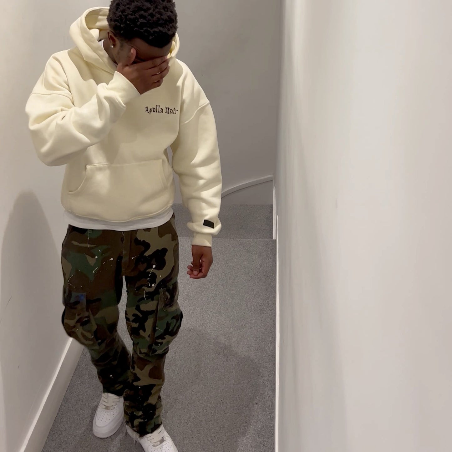 Oversized Beige Hoodie