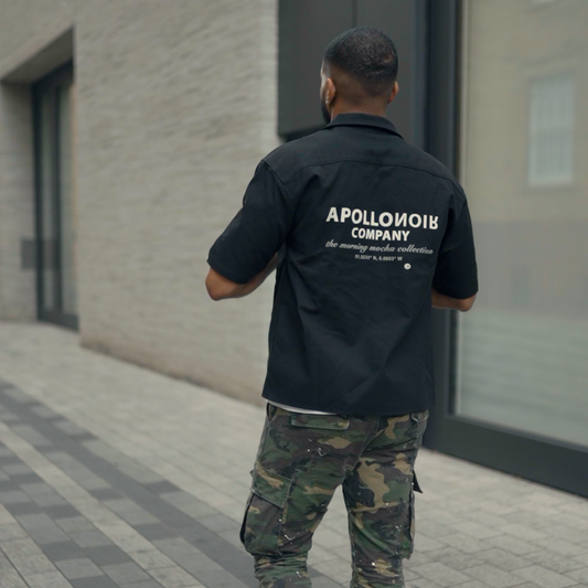 Men’s Short Sleeve Boxy Over Shirt - Black