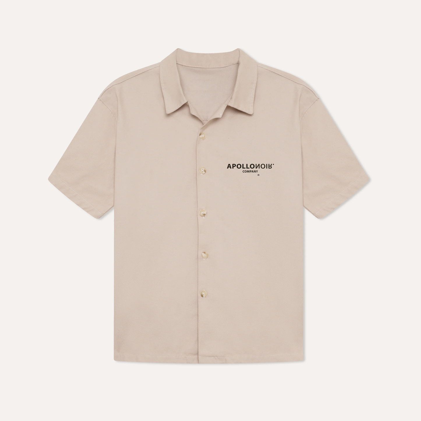 Men’s Short Sleeve Boxy Over Shirt - Beige