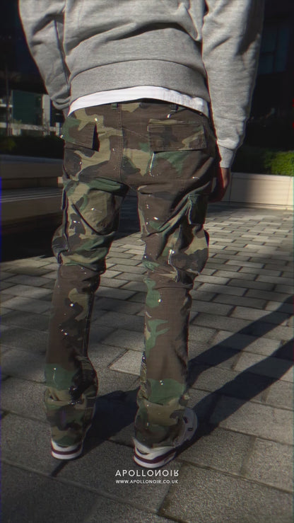Men’s Flare Camouflage Cargo Pants